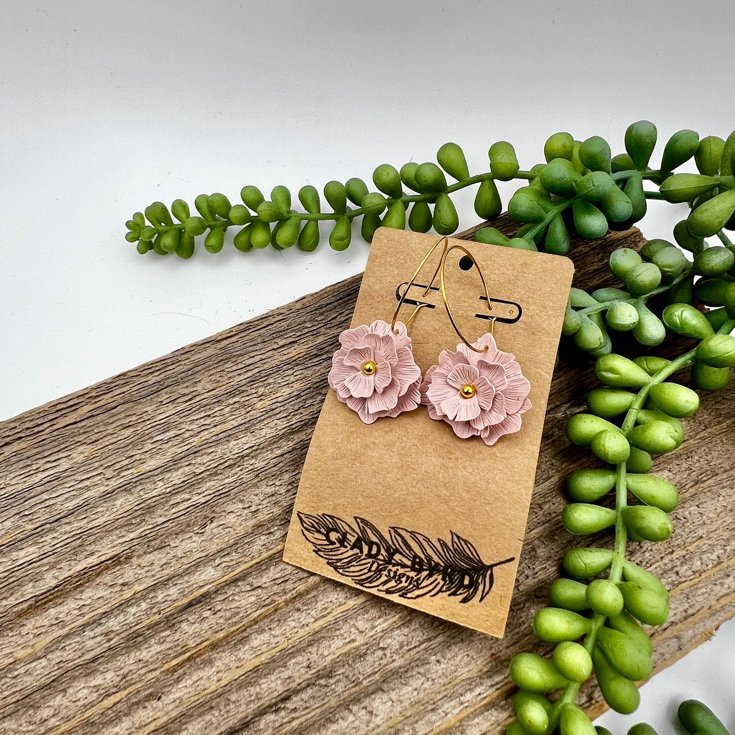 Blush Flowers on Hoops