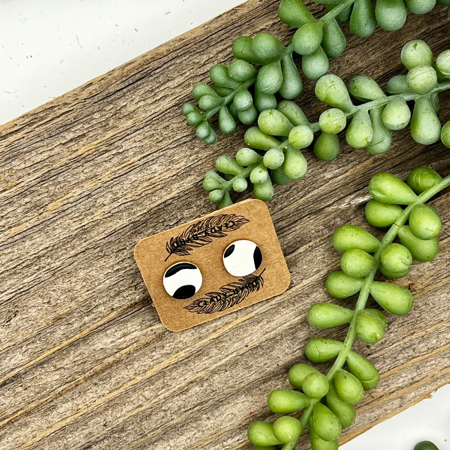 Simple Cow Print Studs