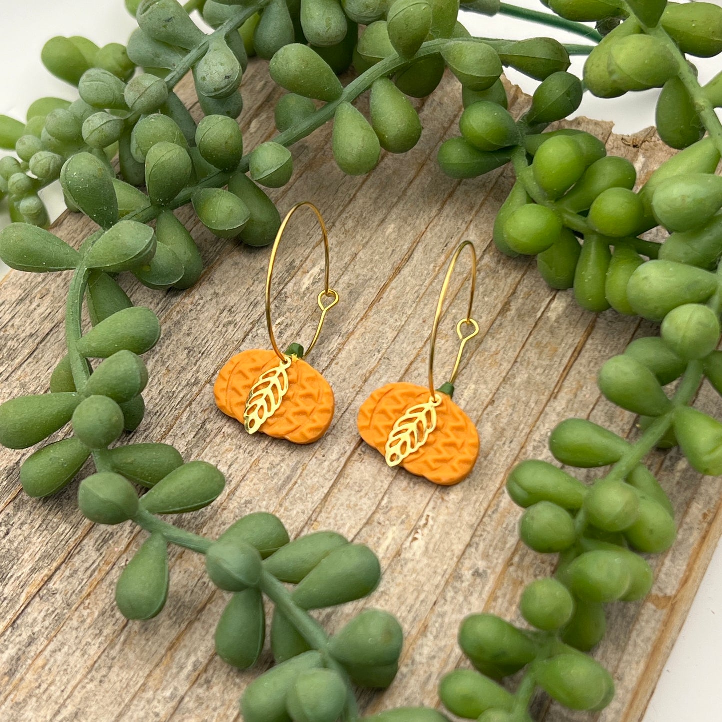Textured Pumpkin Hoops