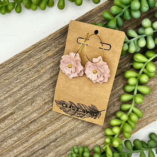 Blush Flowers on Hoops