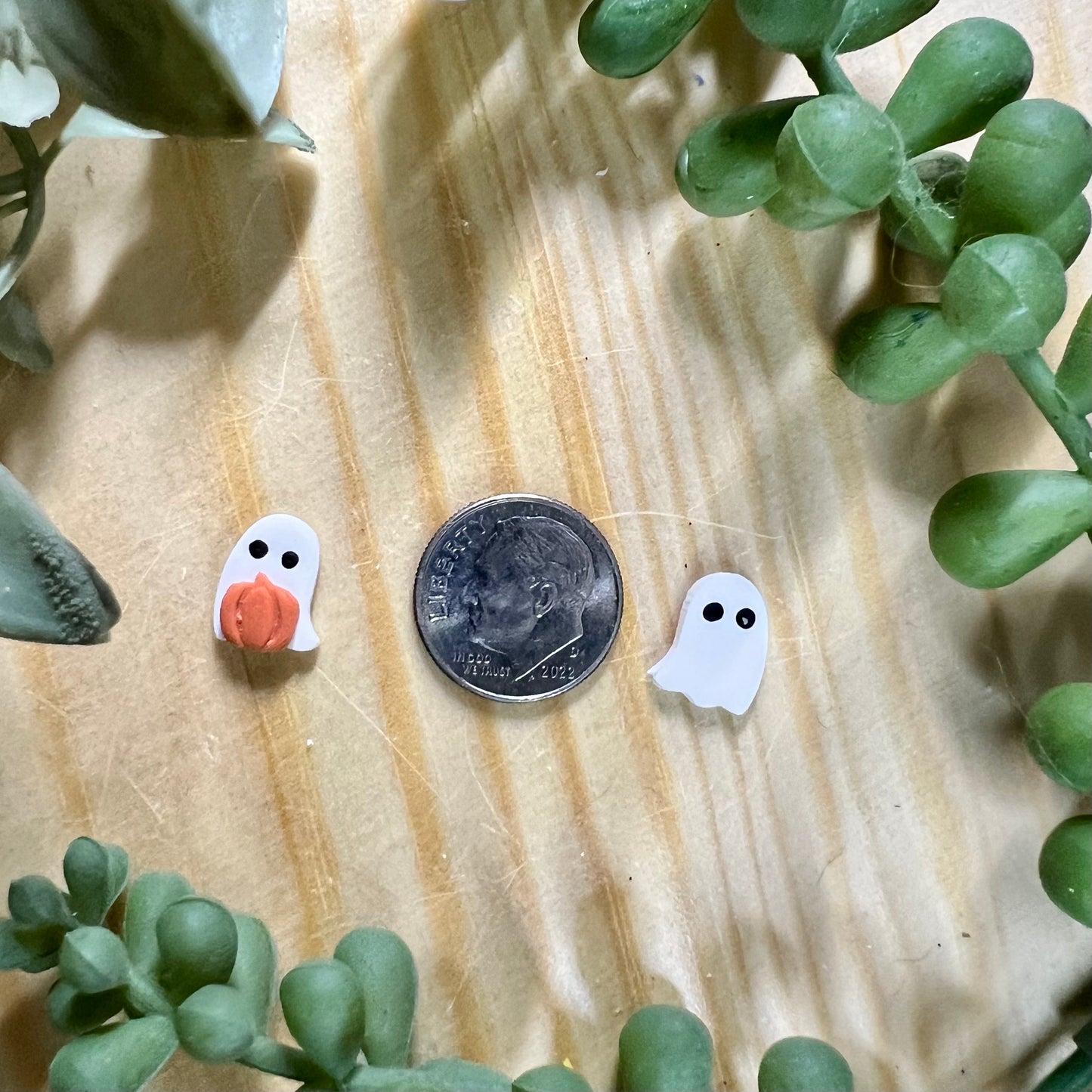 Mini Ghost Pumpkin Studs