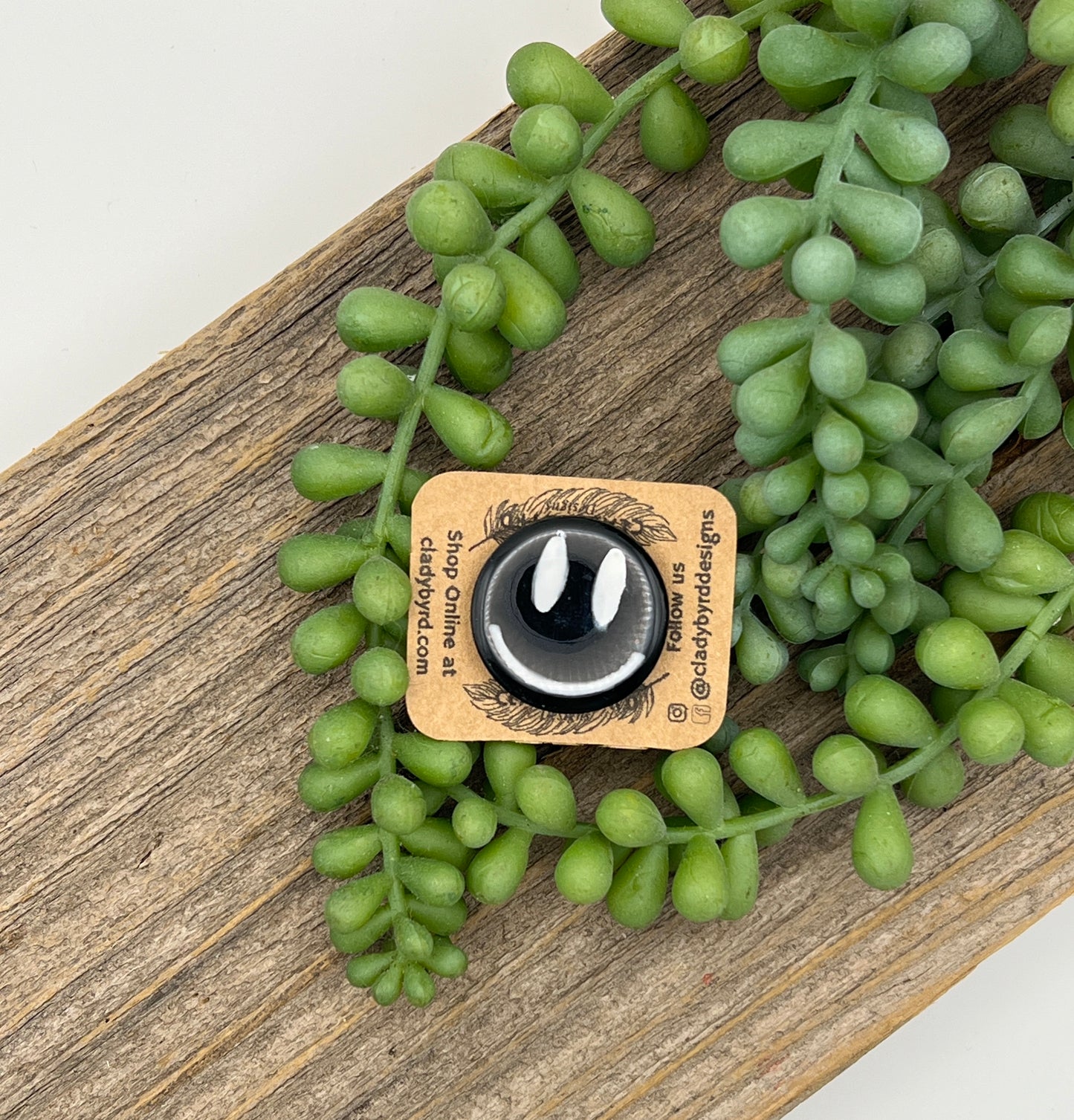 Black Smiley Pin