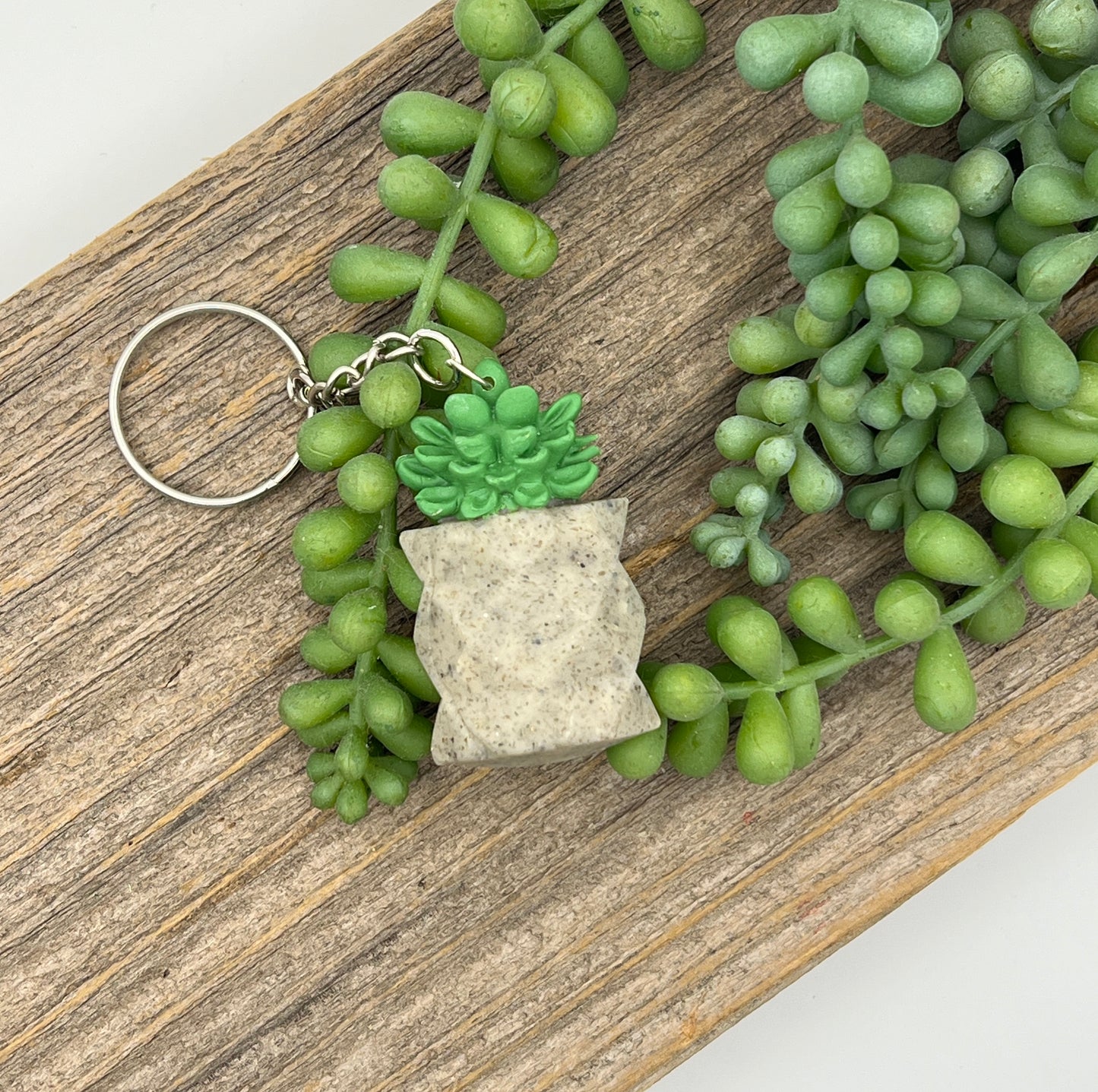 Succulent Keychain