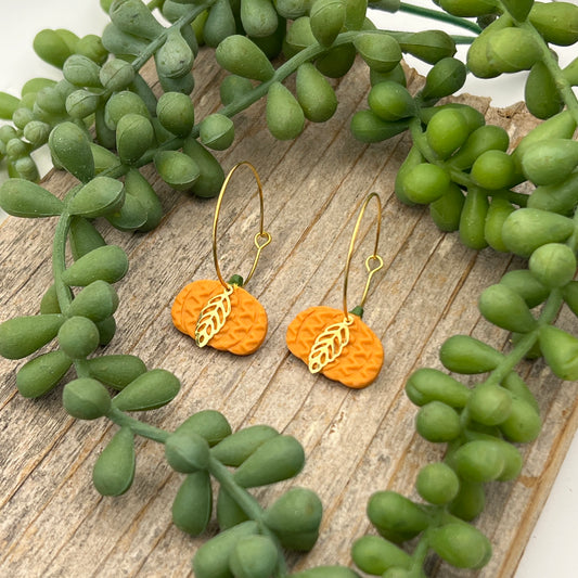 Textured Pumpkin Hoops