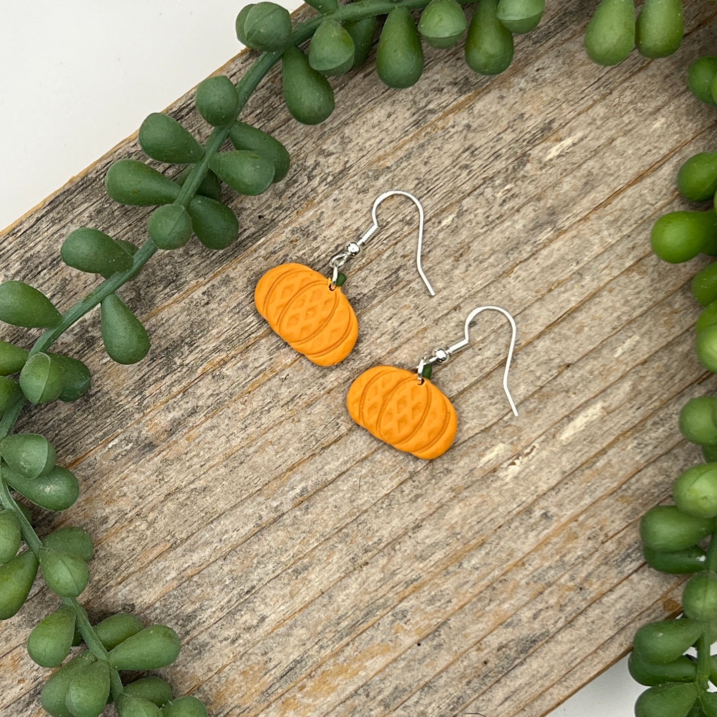 Textured Pumpkin Dangles