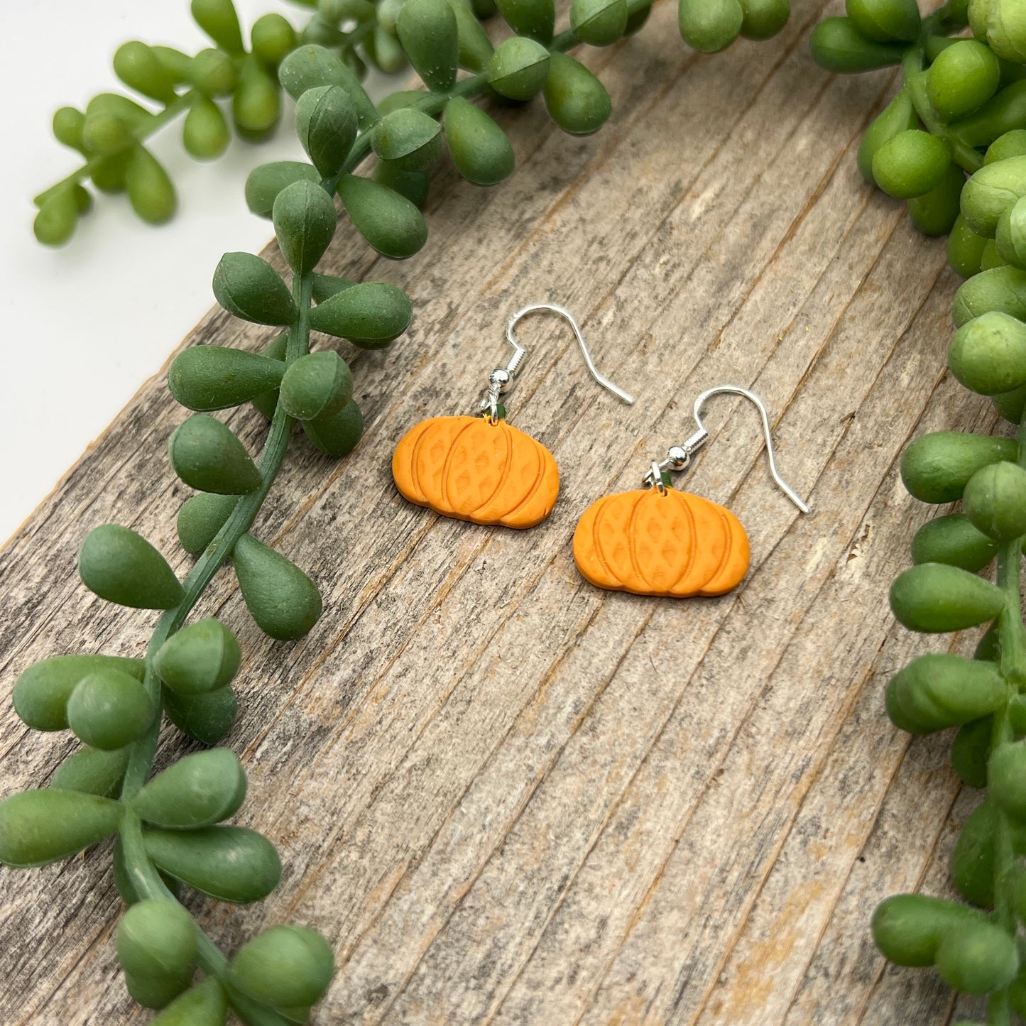 Textured Pumpkin Dangles