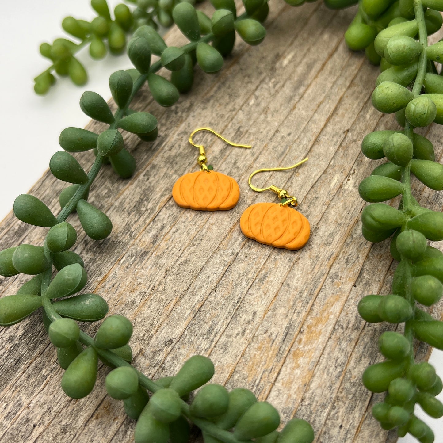 Textured Pumpkin Dangles