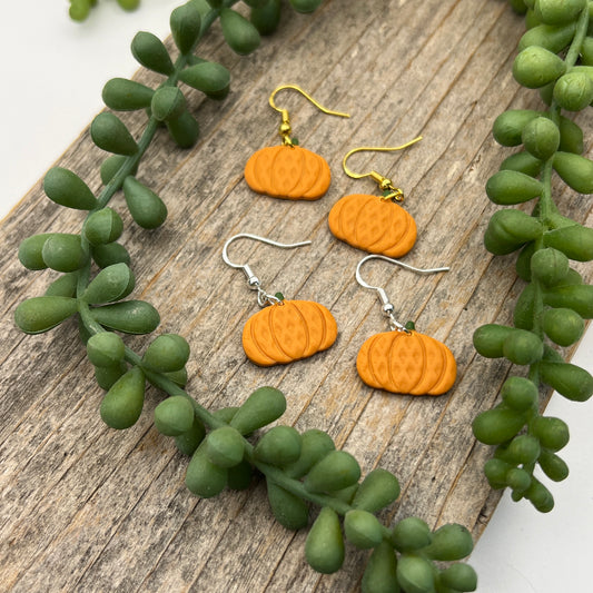 Textured Pumpkin Dangles