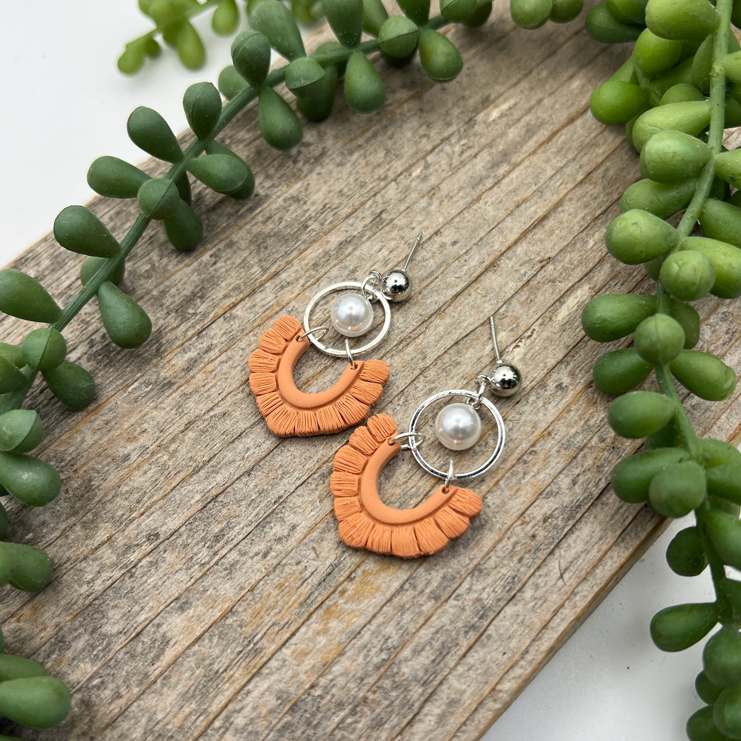 Fall Boho Orange Earrings