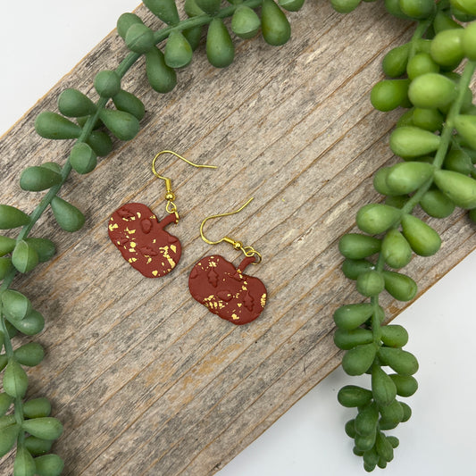 Burgundy Pumpkins with Gold Flecks