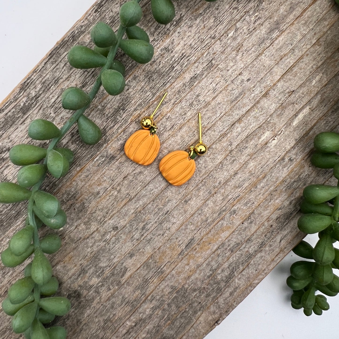 Mini Pumpkin Dangle Studs