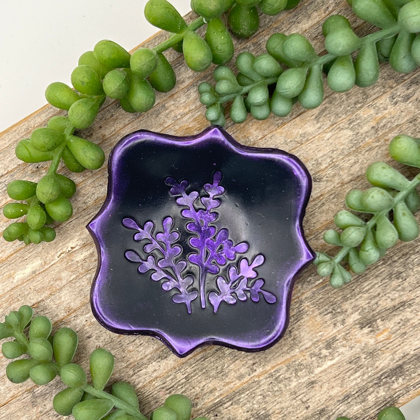 Purple Plant Trinket Tray