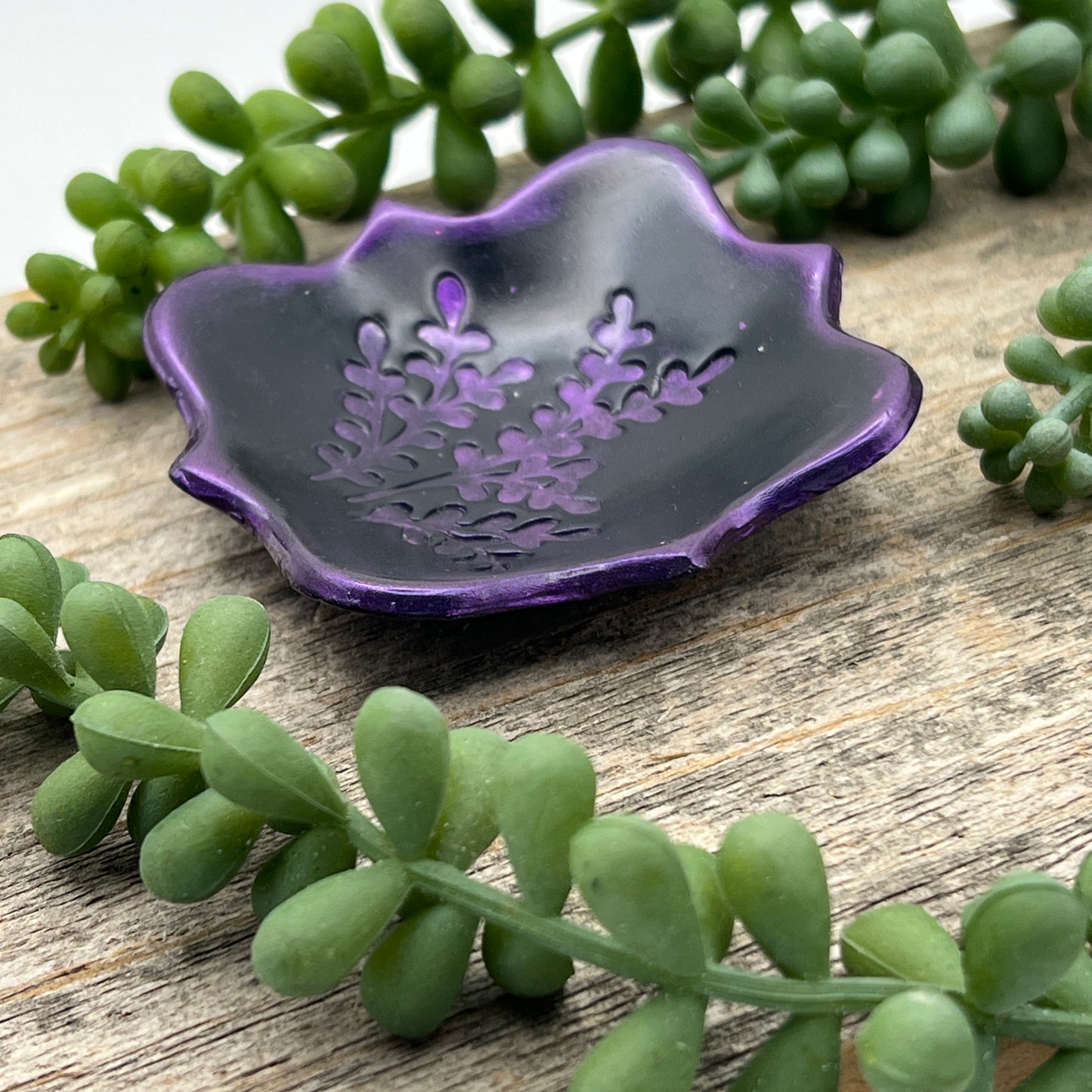 Purple Plant Trinket Tray